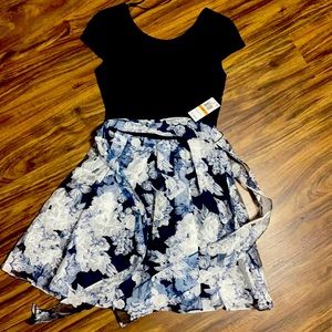 Blue floral Junior party dress